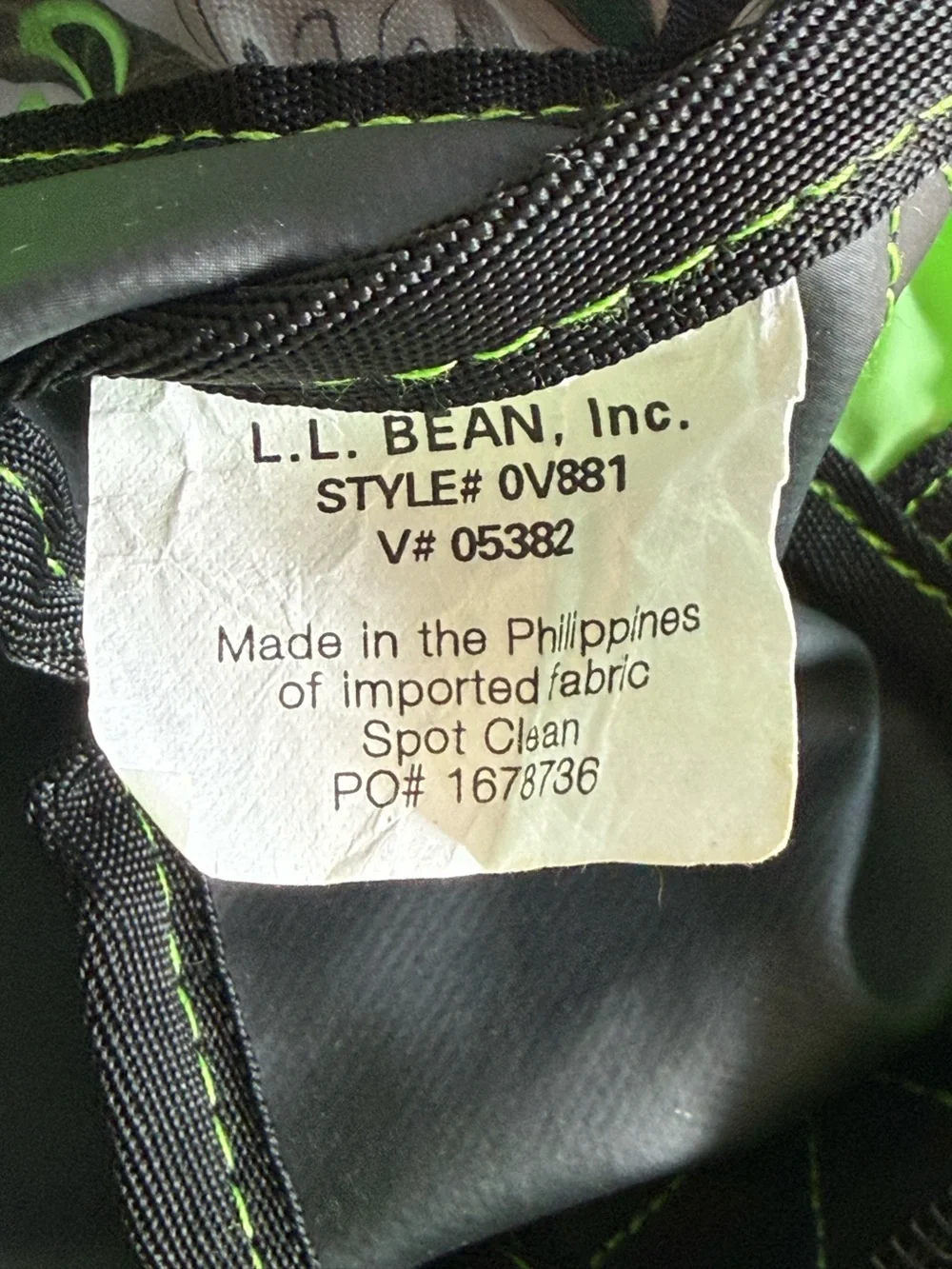 L.L.Bean MINI Duffel Bag Limited Edition Accessory Bag Green Black Discontinued